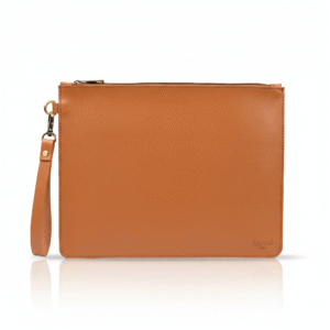 Light Brown colour vegan leather laptop sleeve for Samsung, Apple, HP, Dell, Lenovo, Asus, Google, and Microsoft laptops and tablets, suitable for all sizes.